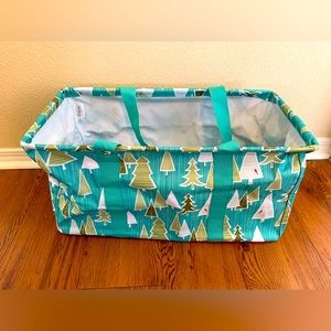 Large Utility Tote - RARE Christmas tree design, Whimsical Winter